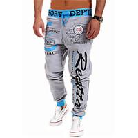 Men\'s Sweatpants, Casual / Sport Print Cotton / Polyester