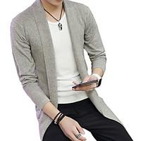 Men\'s sweater cardigan sweater new long sleeved autumn winter Korean tide young students slim wool coat