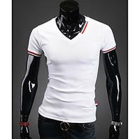 mens casual whiteblackgrayblue short sleeve v neck t shirt