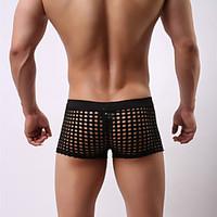 Men\'s White/Green/Black Mesh Underwear, Sexy