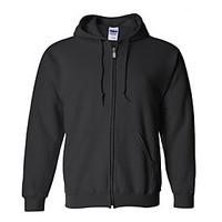 mens solid casual sport hoodiecotton polyester long sleeve black blue  ...