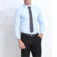 mens casualdaily formal work simple fall shirt solid shirt collar long ...