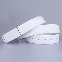 mens fashion cross grain leather belt black and white and dichromatic  ...