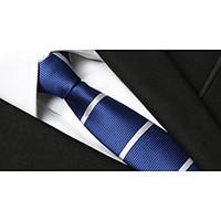 Men Vintage / Party / Casual Neck TiePolyester StripedWhite All Seasons