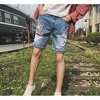 mens mid rise micro elastic shorts pants simple wide leg solid