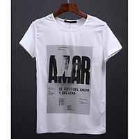 mens daily simple t shirt pattern round neck short sleeve cotton