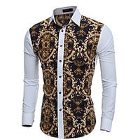 mens casualdaily chinoiserie shirt solid classic collar long sleeve co ...