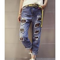 mens high waist micro elastic jeans pants sexy relaxed solid