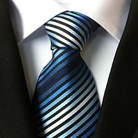 men wedding cocktail necktie at work blue white colors tie