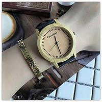 Men Bamboo Wood Watches Men and Women Quartz Clock Fashion Casual Leather Strap Wrist Watch Male Relogio
