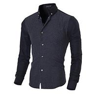 mens casualdaily chinoiserie shirt solid classic collar long sleeve co ...