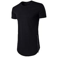 Men\'s Casual/Daily Simple Shirt, Solid Shirt Collar Short Sleeve Blue Red White Black Cotton