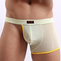 men sexy solid ultra sexy panties briefs underwear polyester ice silk