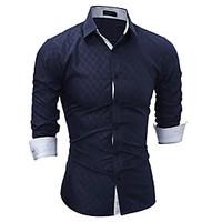 Men\'s Going out Sports Simple Active Polo, Color Block Shirt Collar Short Sleeve Blue Red Black Gray Cotton