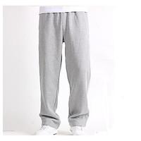 mens mid rise stretchy sweatpants pants simple loose solid