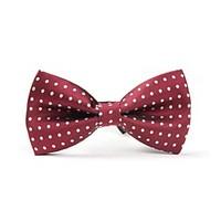 Men Vintage Party Work Casual Bow Tie, Polyester Polka Dot All Seasons