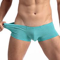 Men Solid Shaping Panties Boxers Underwear, Polyester