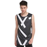 Men\'s Going out Beach Club Sexy Simple Street chic Tank Top, Print Round Neck Sleeveless Cotton Polyester