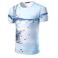 mens going out formal simple active spring fall t shirt print round ne ...