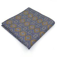 Men\'s Handkerchieves Gray Floral 100% Silk Business Dress Jacquard Woven For Men