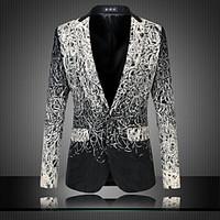 mens lapel casual blazer plus size