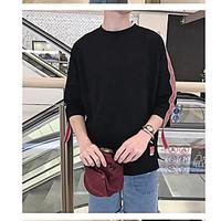 mens casualdaily simple summer t shirt letter round neck short sleeve  ...