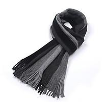 Men Knitwear Scarf, Casual RectangleStriped