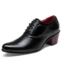Men\'s Oxfords Spring Summer Fall Winter Comfort Leatherette Office Career Casual Flat Heel Black