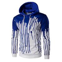 Men\'s Casual/Daily Sports Active Simple Hoodie Print Shirt Collar Micro-elastic Cotton Long Sleeve Spring Fall