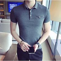 mens casualdaily simple t shirt solid square neck short sleeve cotton