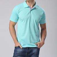 Men\'s Plaid Collar Short Sleeve Polos