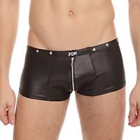 Men Patent Leather Boxer Briefs