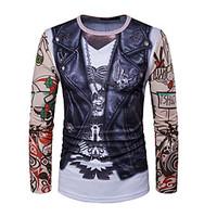 mens going out formal simple active spring fall t shirt print round ne ...