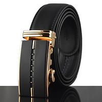 Men\'s Simple High Quality Leather Alloy Automatic BuckleWaist Belt Work / Casual /Party All Seasons