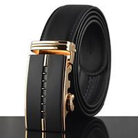 mens simple high quality leather alloy automatic bucklewaist belt work ...