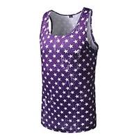 mens casualdaily active all seasons tank top galaxy round neck sleevel ...