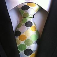 Men Wedding Cocktail Necktie At Work Muticolors Circle Tie