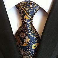 men wedding cocktail necktie at work blue yellow tie