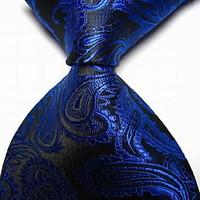 men wedding cocktail necktie at work black blue flower tie