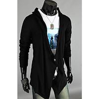 mens casualdaily long cardigan solid long sleeve cotton