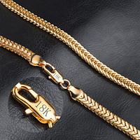 Men\'s Women\'s Chain Necklaces Gold Fashion Jewelry For Wedding Party Daily Casual Christmas Gifts 1pc
