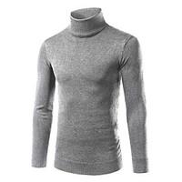 mens fashion turtlenecks solid casual outdoor knitting pullover sweate ...
