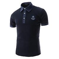 mens short sleeve polo cotton casual pure