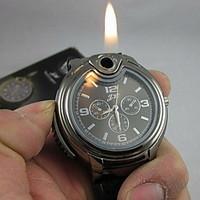 Men\'s Watch Cool 2-in-1 Quartz Watch Butane Flame Lighter (Assorted Colors) Wrist Watch Cool Watch Unique Watch Fashion Watch
