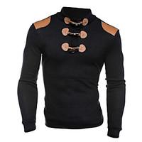 mens long sleeve hoodie sweatshirt cotton color block