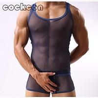 Men Ultra-thin Breathable Vest Mesh/Nylon Undershirt