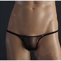 men sexy g-string thong underwears male transparent net thongs T0031