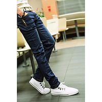 mens high rise strenchy jeans pants boho loose solid