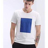 mens casualdaily simple street chic t shirt geometric round neck short ...