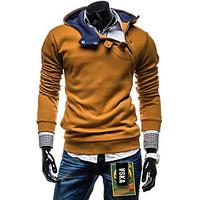 mens plus size casualdaily simple hoodie solid cotton polyester long s ...